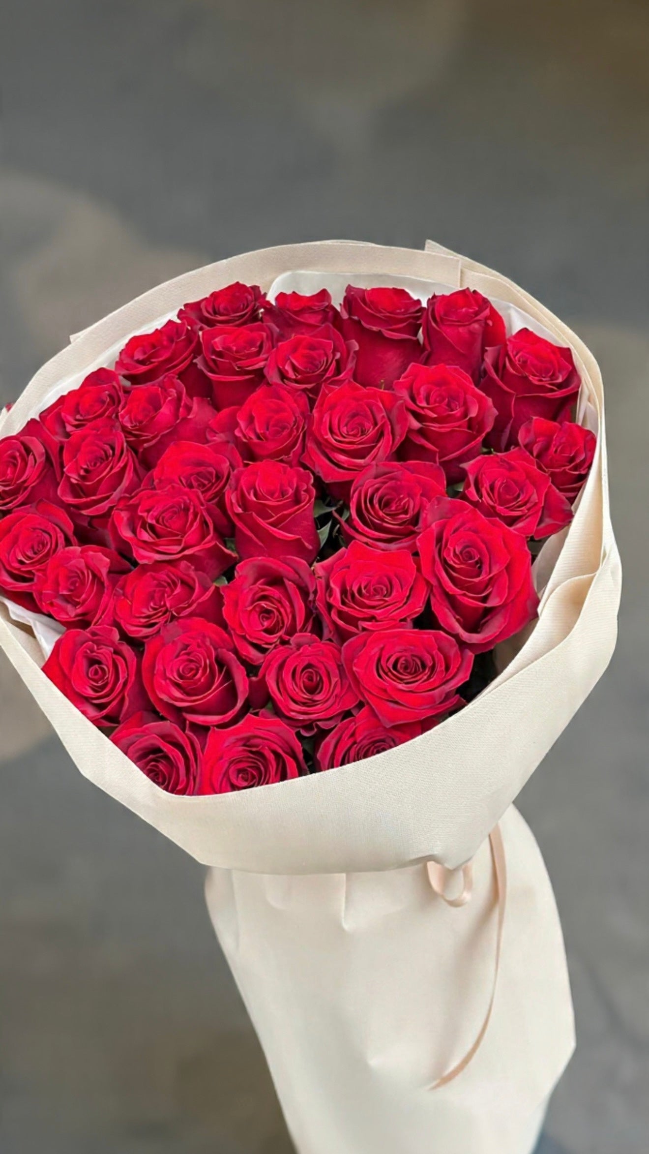 Kytice červených růží - 23 stonků